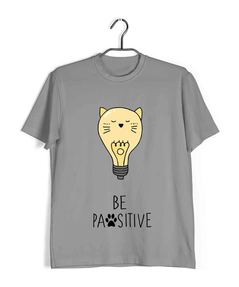 Cats BE PAWSITIVE The classics Casual Graphic Printed T-Shirt for Men
